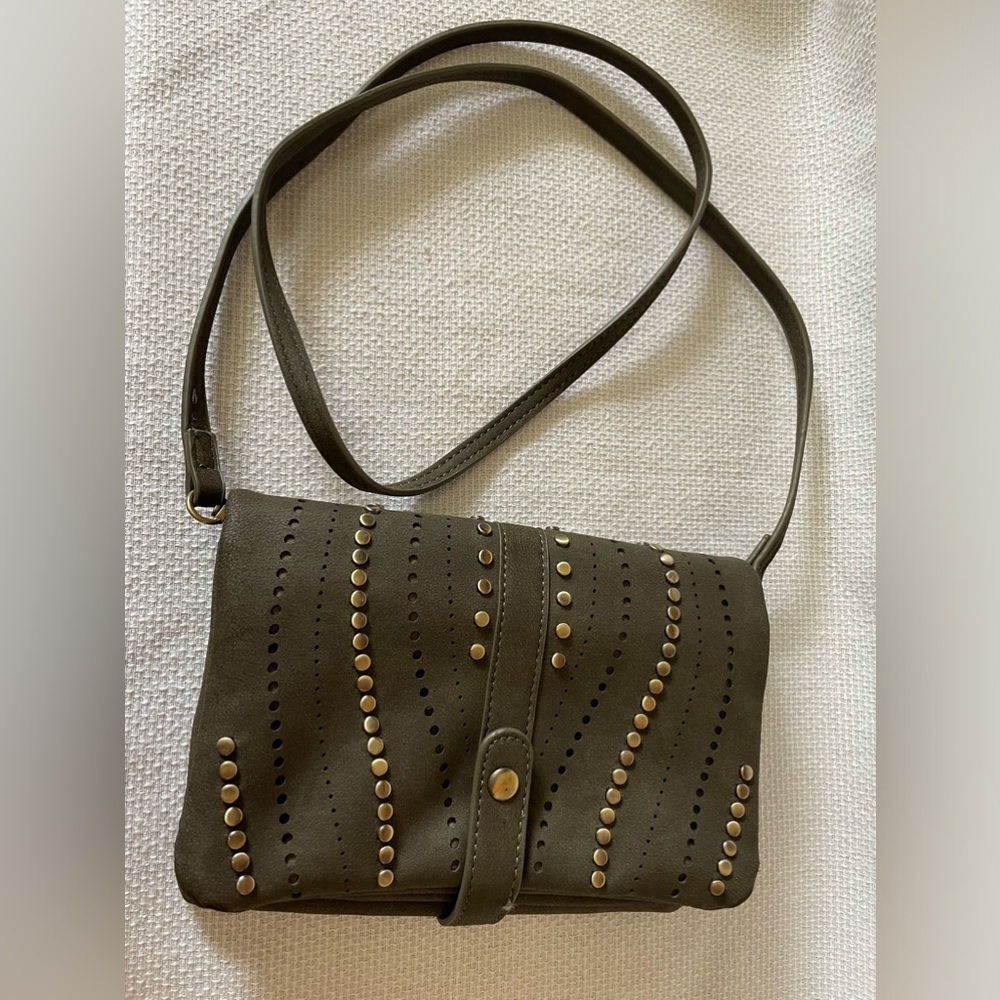 Street Level vegan suede crossbody